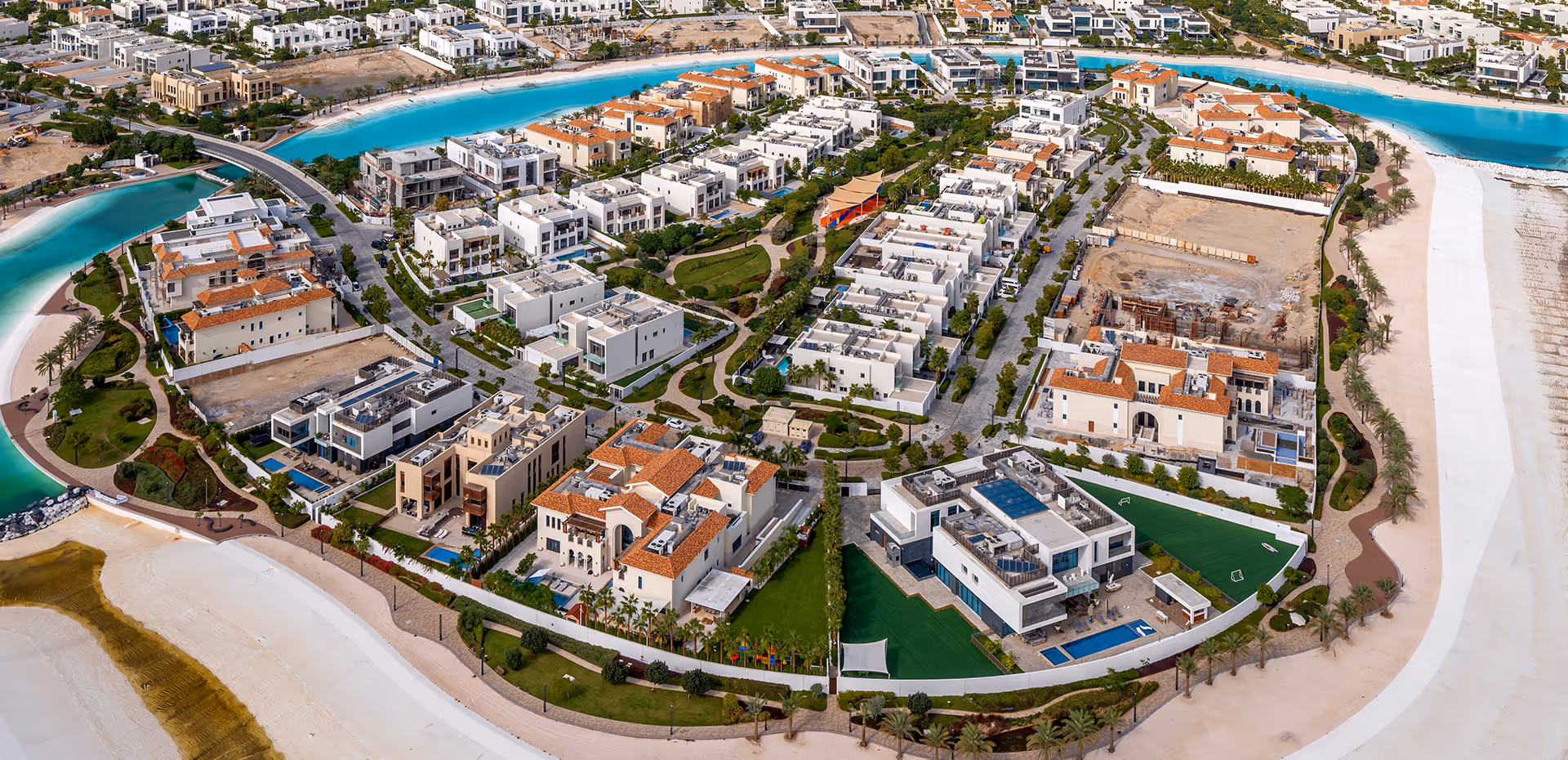 District One, MBR City, Dubai — aerial view