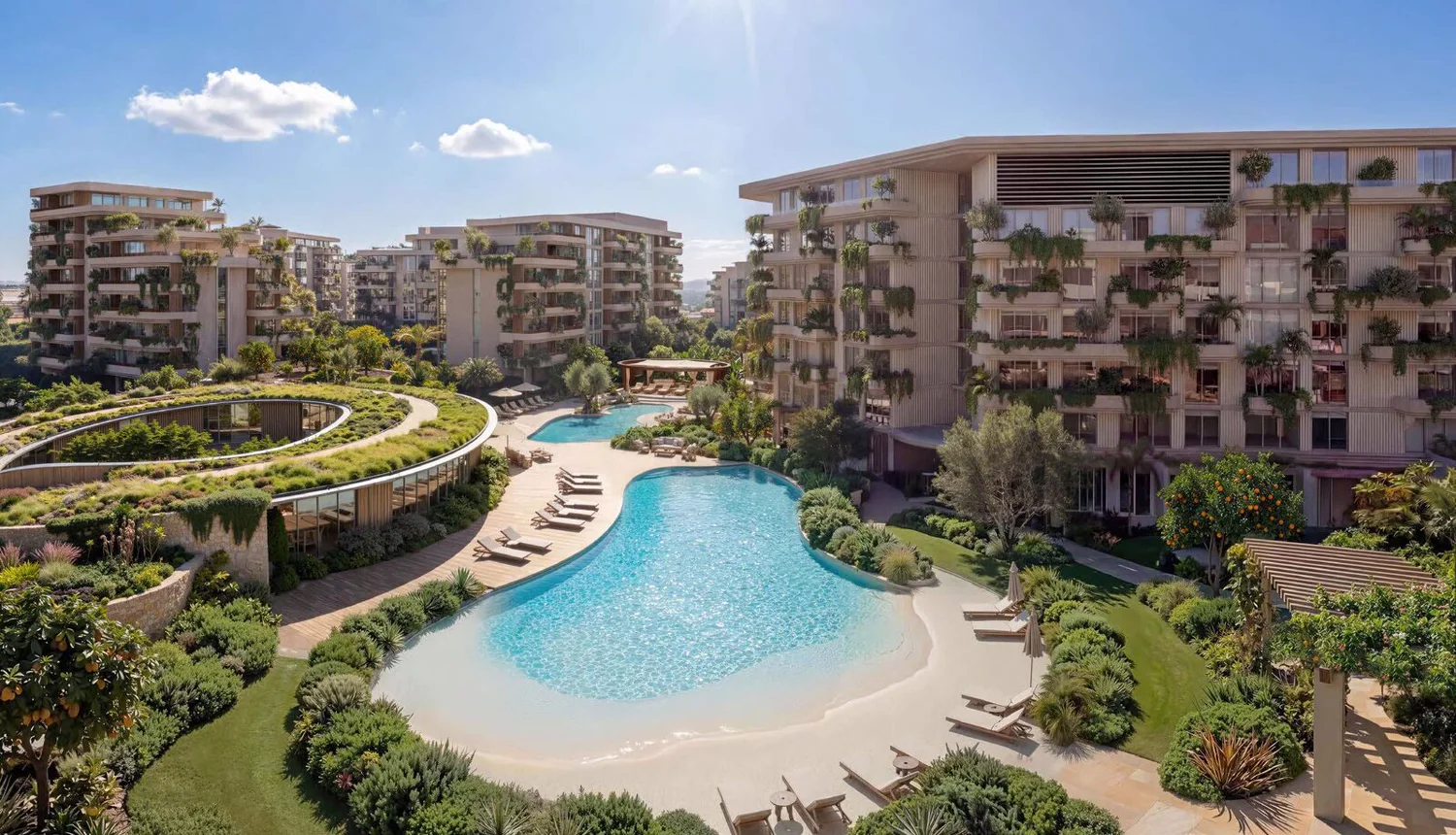 The Yards · Arancia — Mediterranean low-rise façade